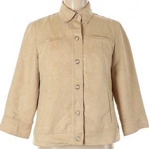 Coldwater Creek snap button tan jacket